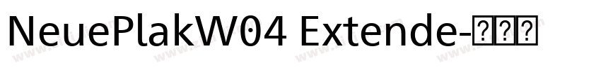 NeuePlakW04 Extende字体转换